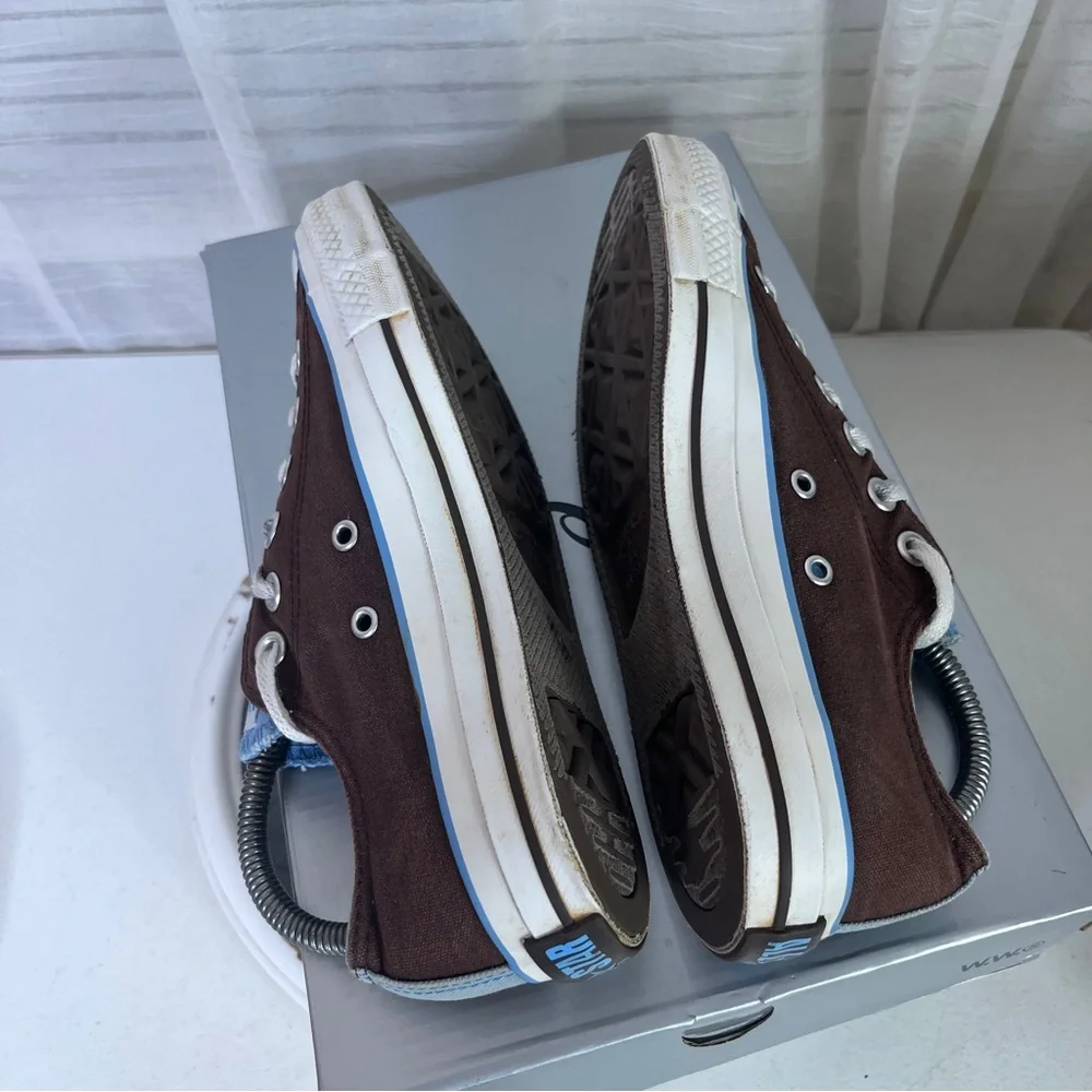 Converse Chuck Taylor All Star‎ Low Tops Two-Tone Brown / Blue Women Size 7 (b5)